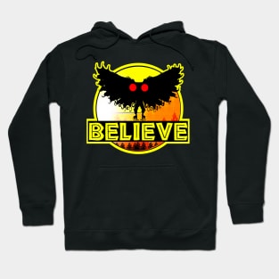 Mothman Believe West Virginia Wing Humanoid Moth Retro Vintage Monster Funny Hoodie